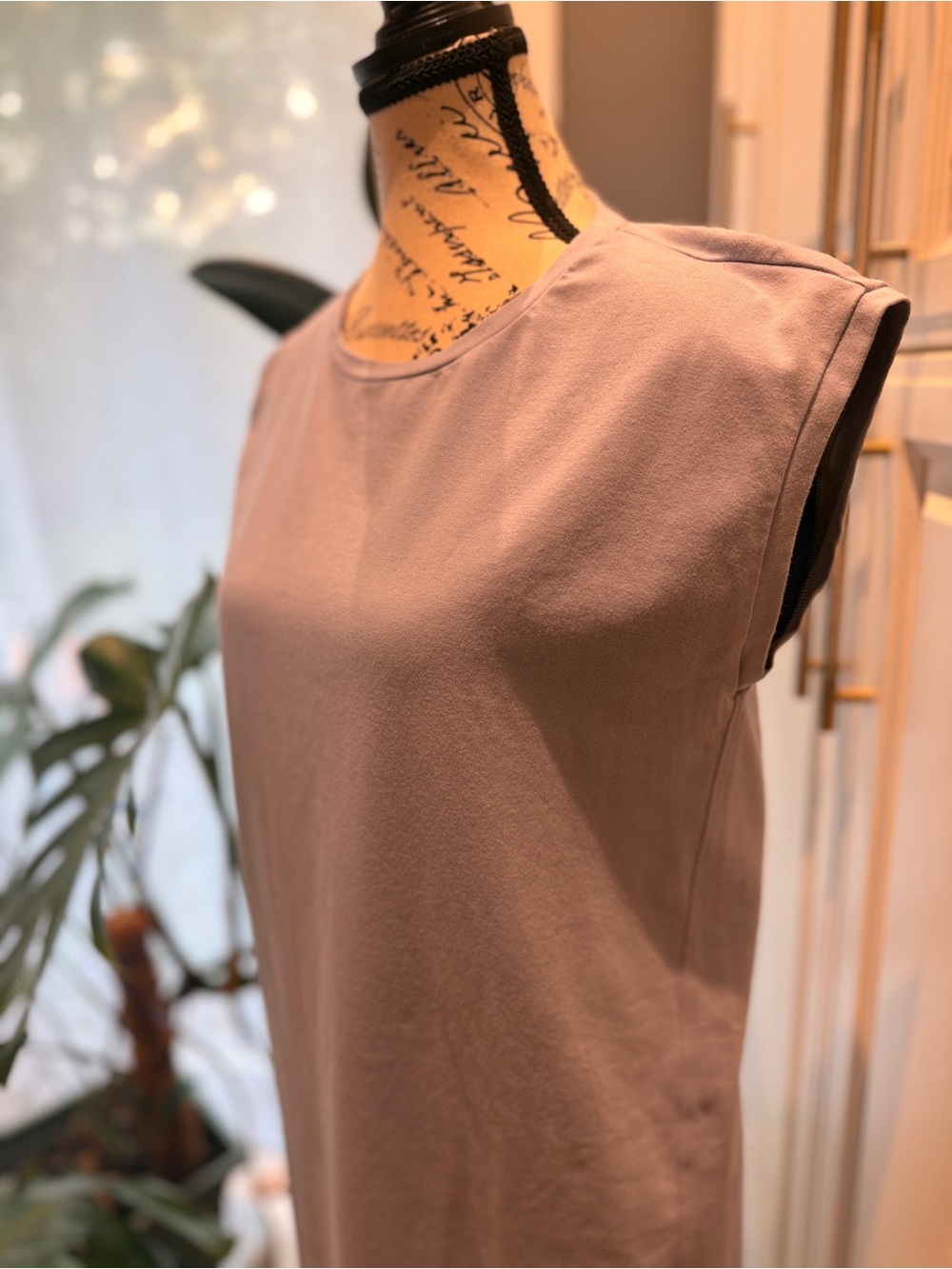 Eileen Fisher Sleeveless Crewneck shirt dress in Soft Lavender - Picture 7 of 14